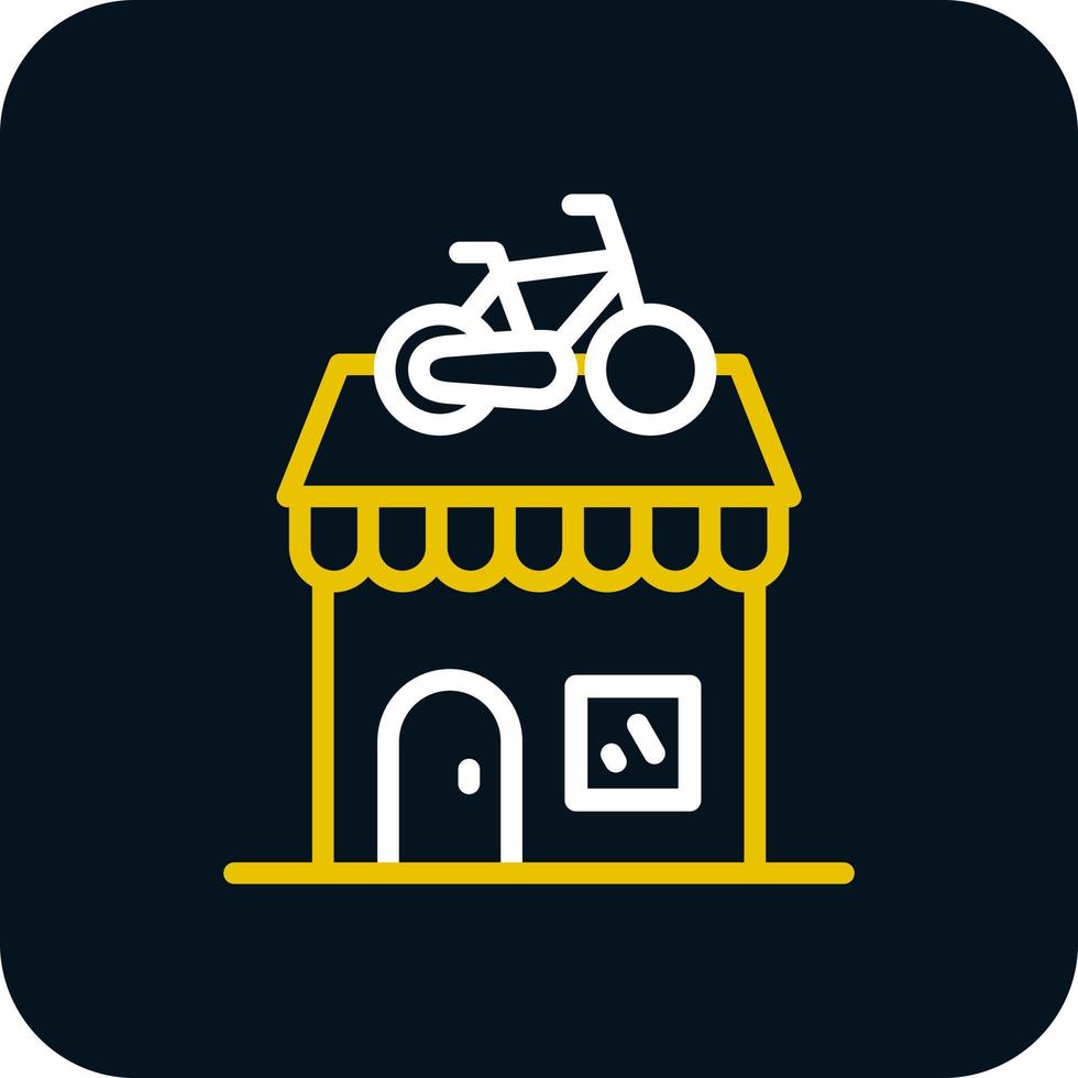 Bike Shop Vector Icon Design