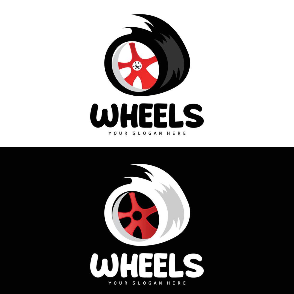 Tire Wheel Logo, Automotive Parts Vector, Maintenance Workshop Design, Garage, Automotive, Vehicle, Modern Simple Wheel Icon vector