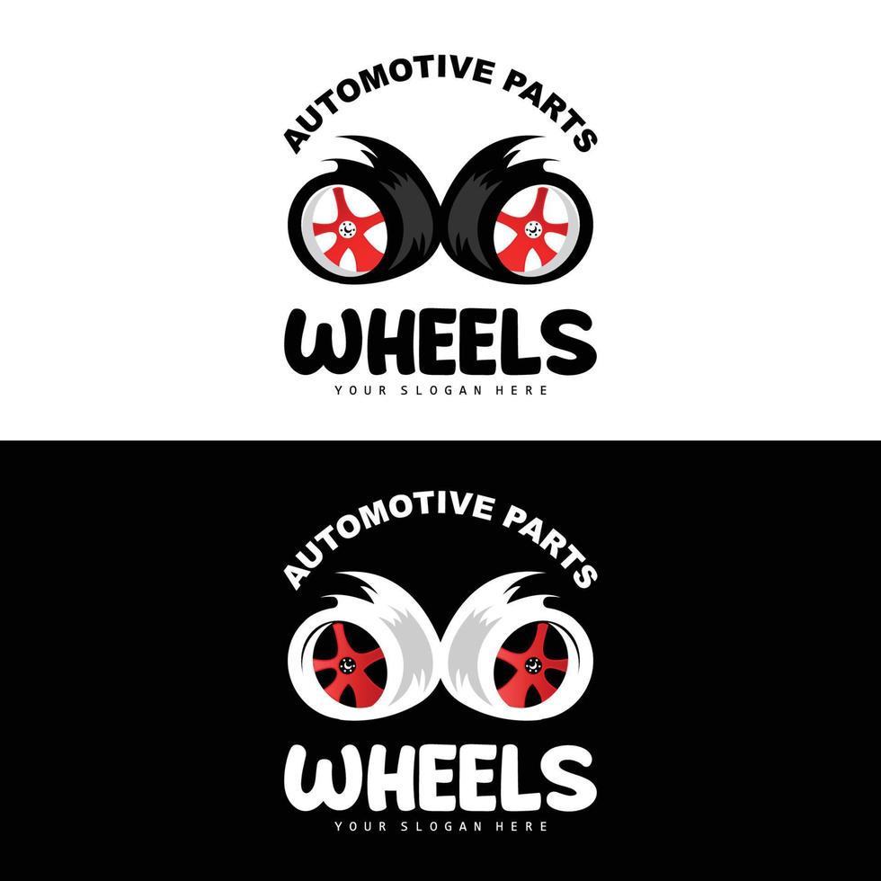 Tire Wheel Logo, Automotive Parts Vector, Maintenance Workshop Design, Garage, Automotive, Vehicle, Modern Simple Wheel Icon vector