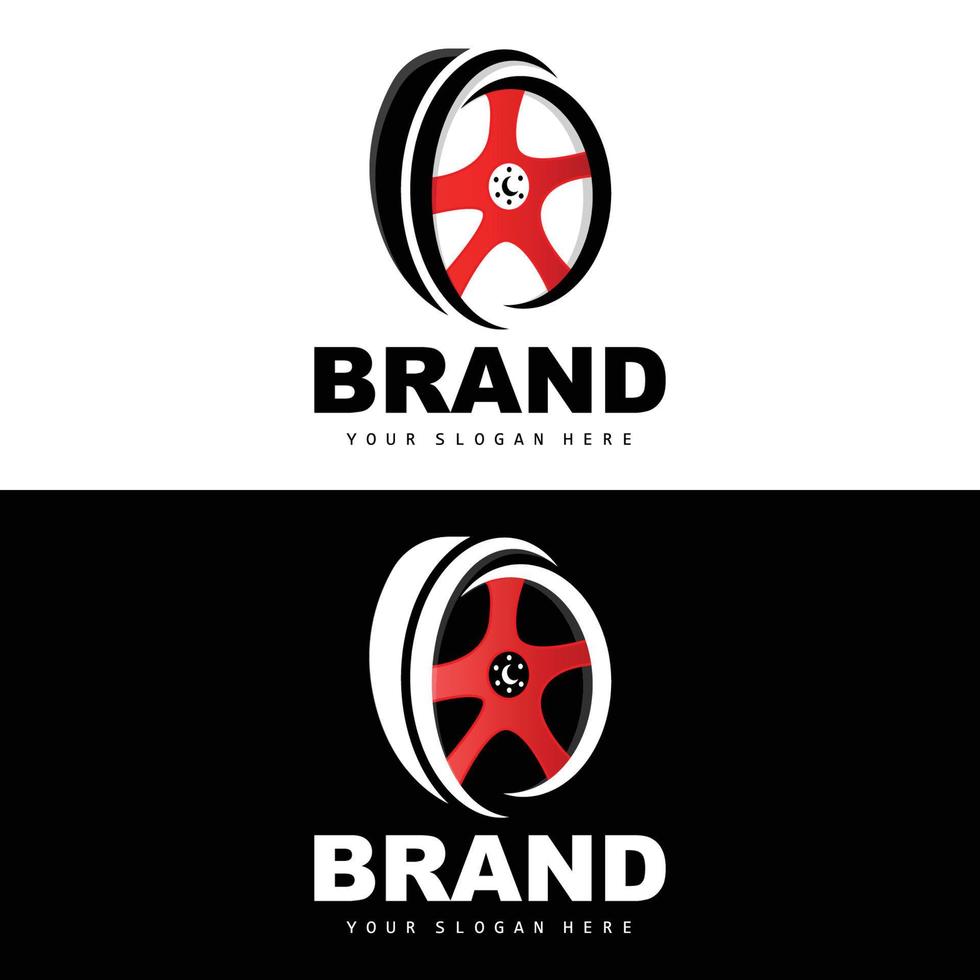 Tire Wheel Logo, Automotive Parts Vector, Maintenance Workshop Design, Garage, Automotive, Vehicle, Modern Simple Wheel Icon vector
