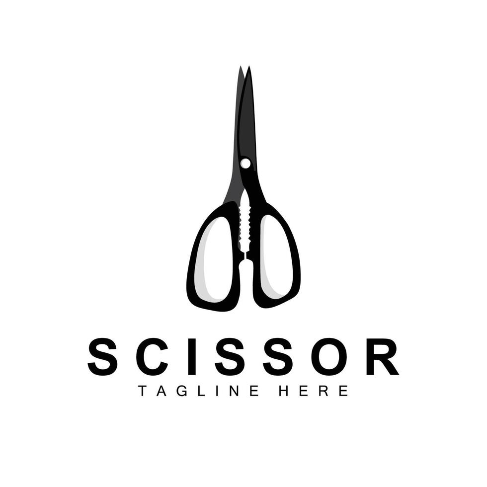 Scissors Logo Design, Barbershop Shaver Vector, Babershop Scissors Brand Illustration vector