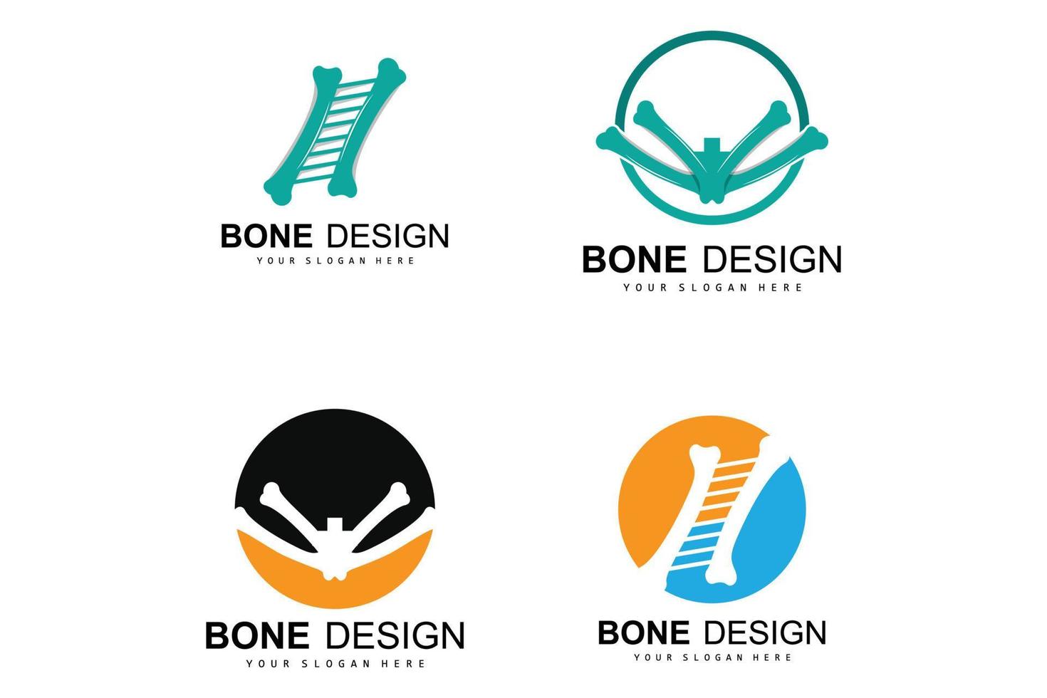 Bone Logo, Bone Care Vector, And Bone Medicine, Hospital, Health vector