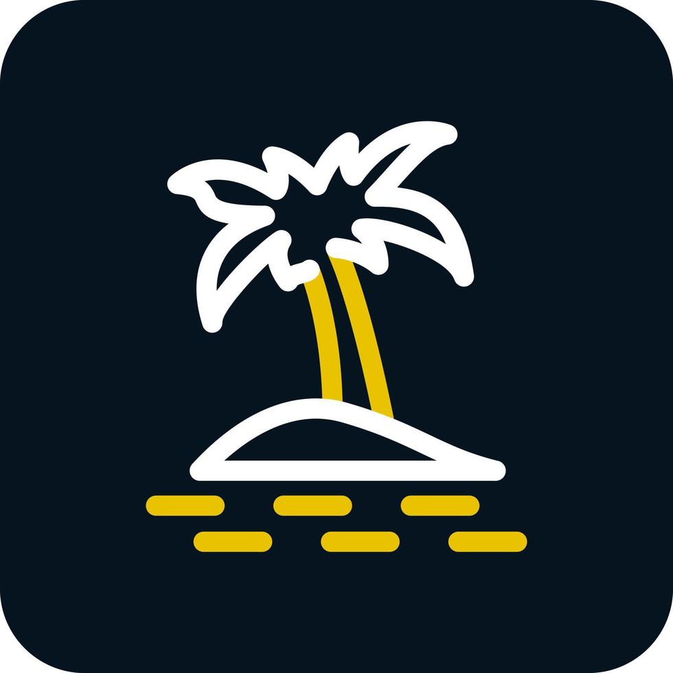 diseño de icono de vector de isla de palma