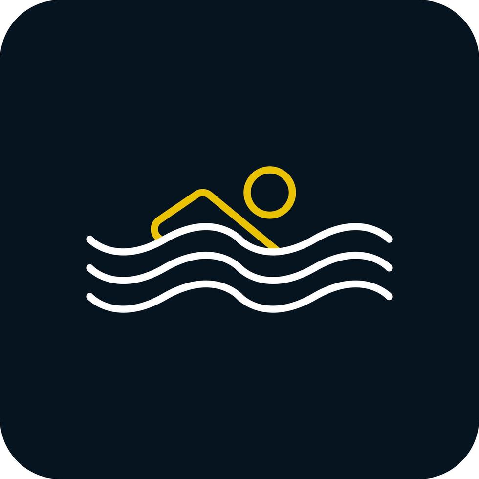 Swimming Person Vector Icon Design