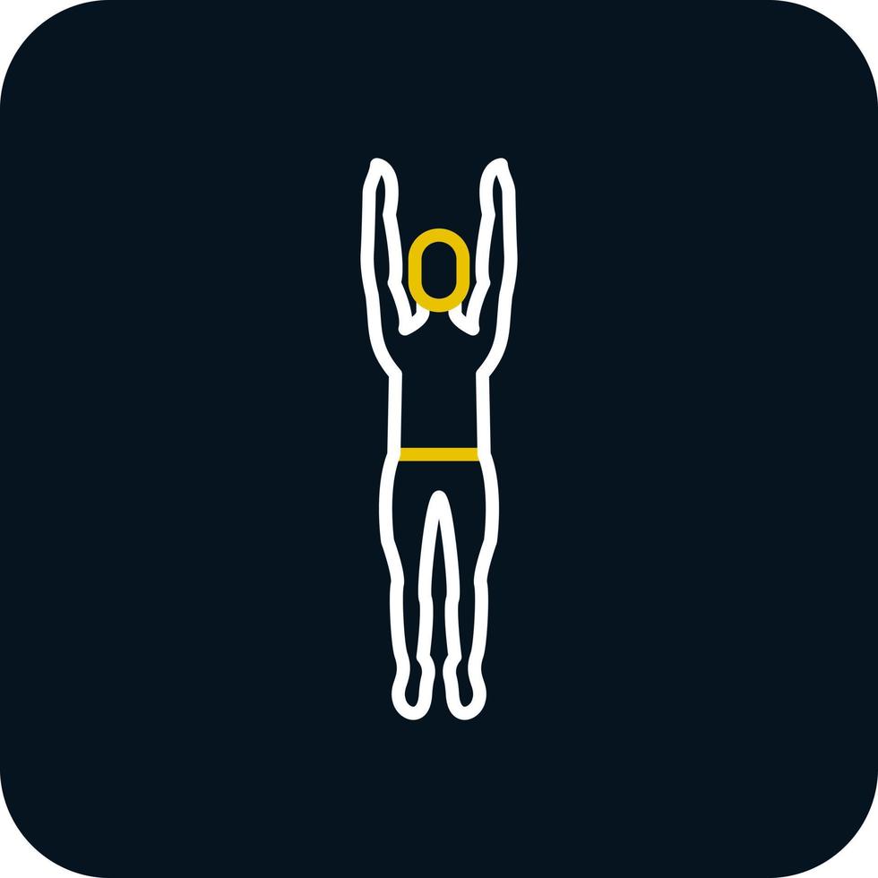 Mountain Pose Upward Vector Icon Design