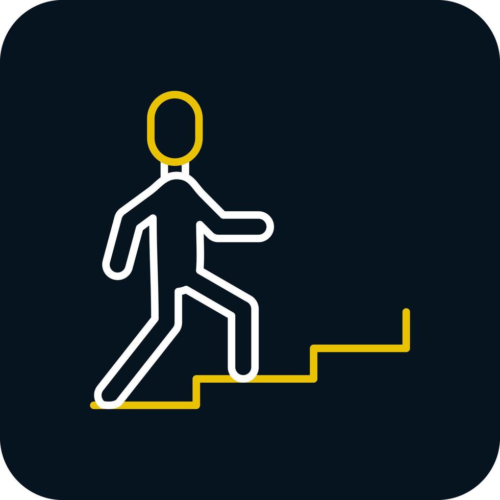 persona subiendo escaleras vector icono diseño