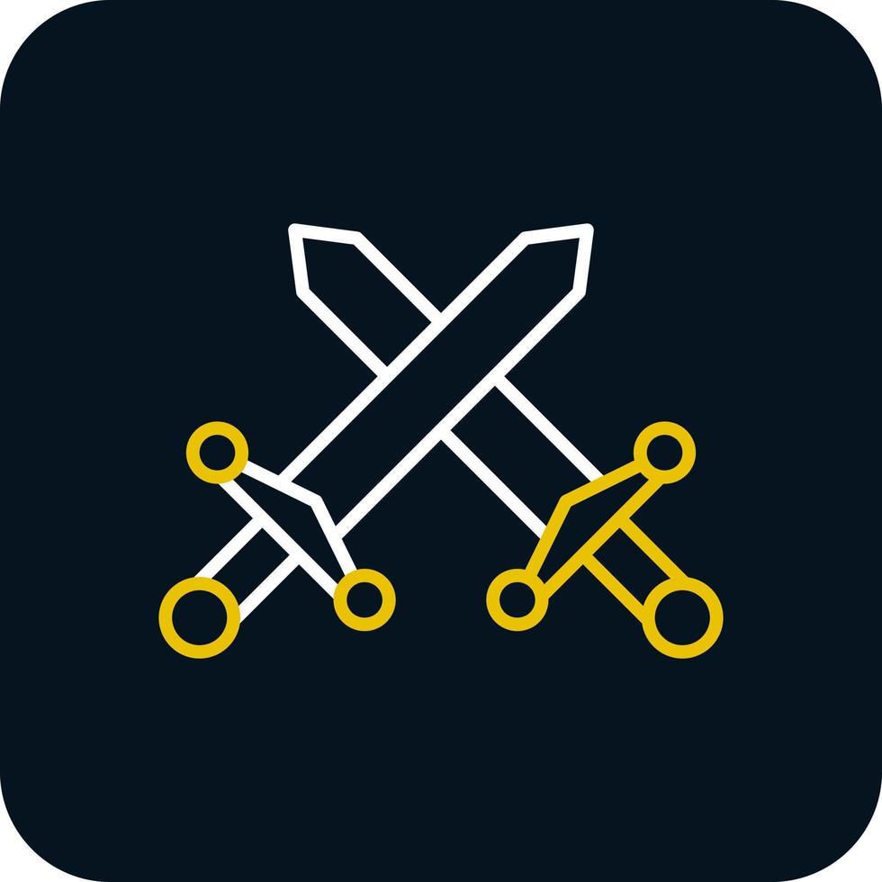 Sword Fighting Vector Icon Design