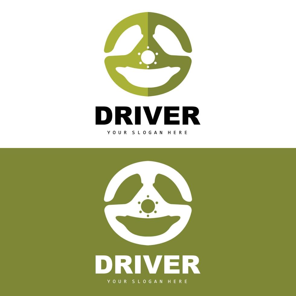 Car Steering Logo, Driver Vector, Transport Vehicle Design, Repair, Maintenance, Car Garage vector