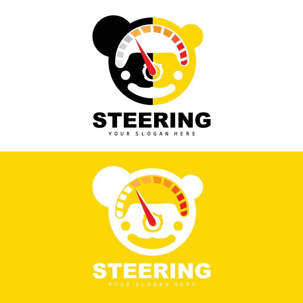 Car Steering Logo, Driver Vector, Transport Vehicle Design, Repair, Maintenance, Car Garage vector