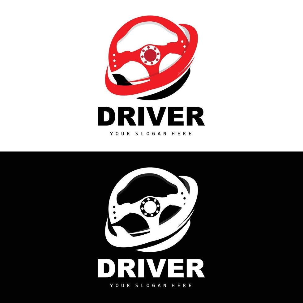Car Steering Logo, Driver Vector, Transport Vehicle Design, Repair, Maintenance, Car Garage vector