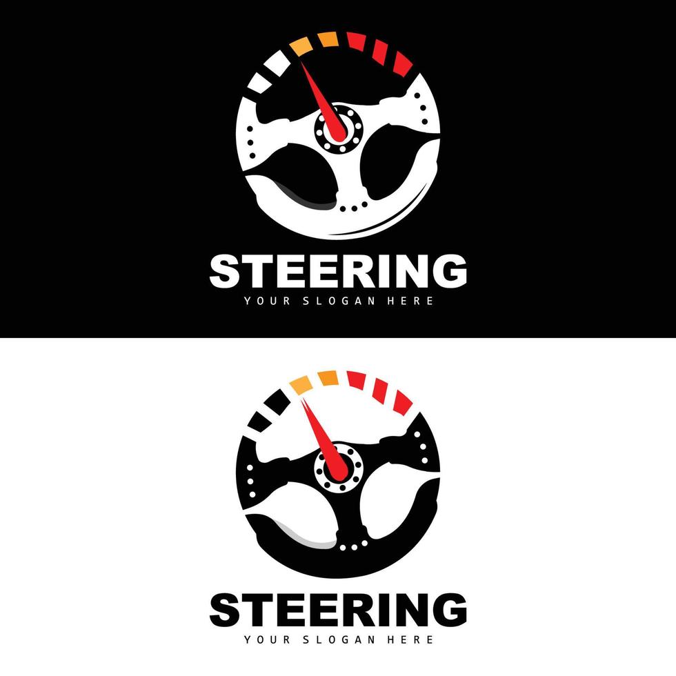 Car Steering Logo, Driver Vector, Transport Vehicle Design, Repair, Maintenance, Car Garage vector