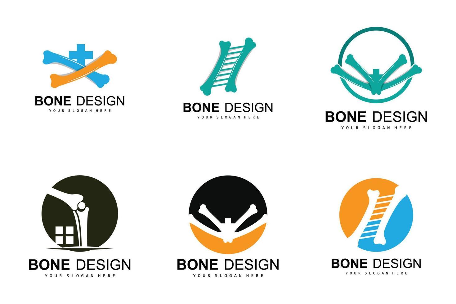 Bone Logo, Bone Care Vector, And Bone Medicine, Hospital, Health vector