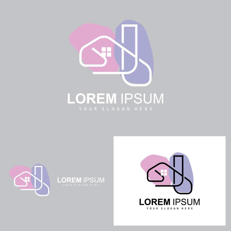 House Logo, Building Furniture Design, Construction Vector, Property Brand Icon, Real Estate, Housing vector