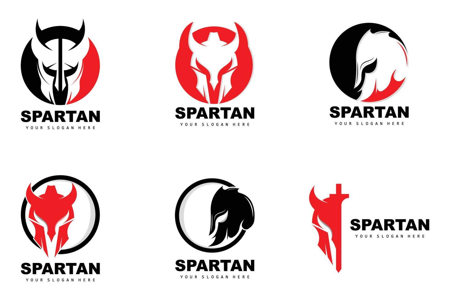 Spartan Logo,Vector Viking, Barbarian, War Helmet Design, Product Brand Illustration vector