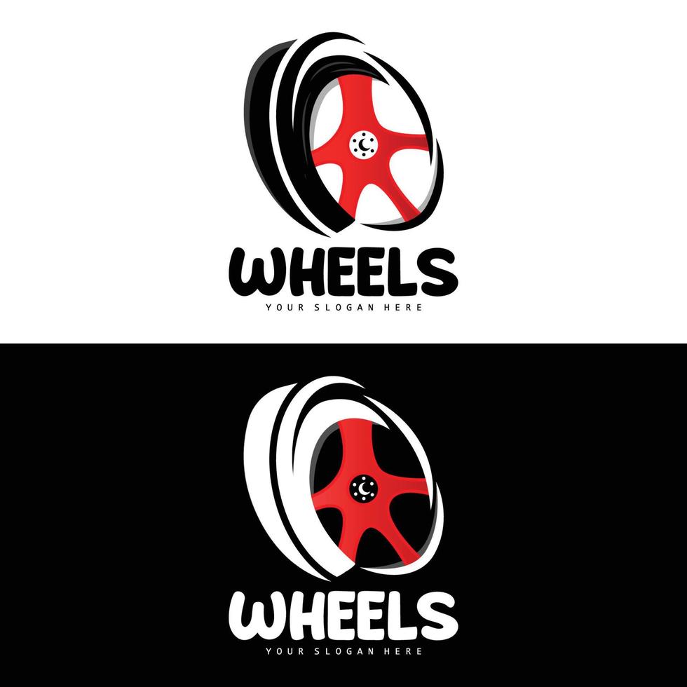 Tire Wheel Logo, Automotive Parts Vector, Maintenance Workshop Design, Garage, Automotive, Vehicle, Modern Simple Wheel Icon vector