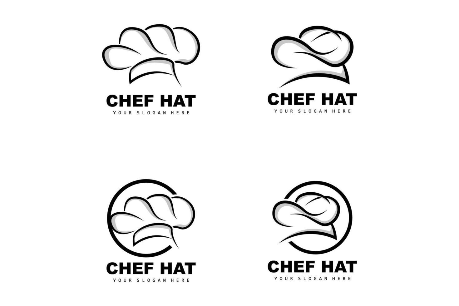 logotipo de sombrero de chef, vector de chef de restaurante, diseño para restaurante, catering, charcutería, panadería