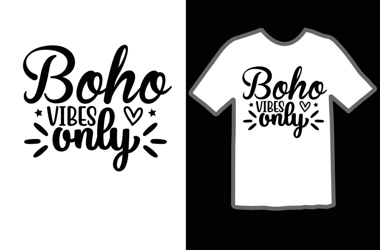 Boho vibes only svg t shirt design vector