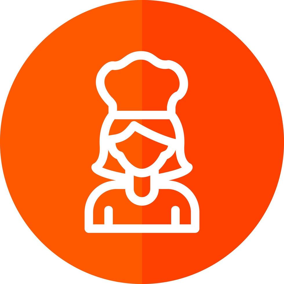 diseño de icono de vector de mujer chef