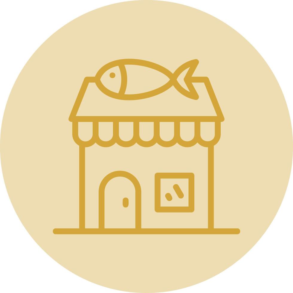 Fish Shop Vector Icon Design