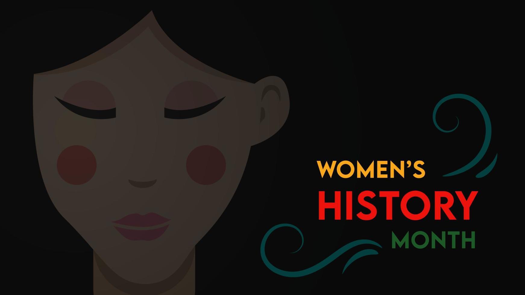 Womens History Month. Womens day celebration background design on march 8th. Vector illustration with copy space area.