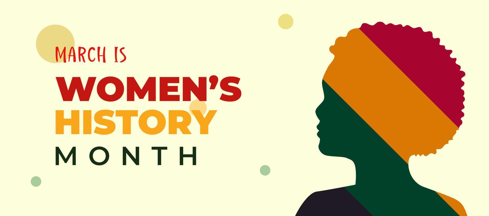 Womens History Month. Womens day celebration background design on march 8th. Vector illustration with copy space area.