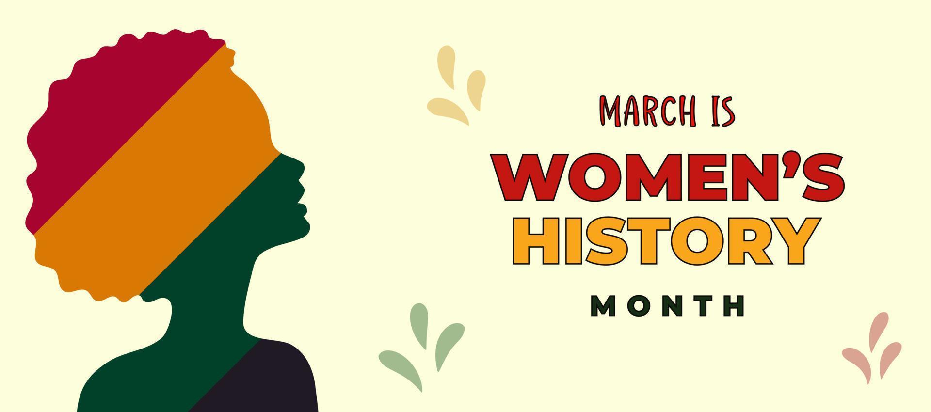Womens History Month. Womens day celebration background design on march 8th. Vector illustration with copy space area.