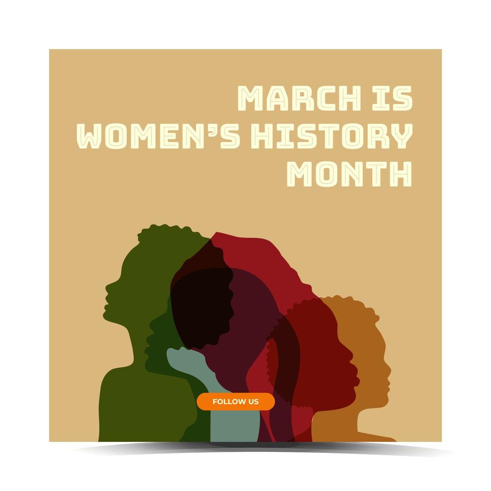 Womens History Month. Womens day celebration background design on march