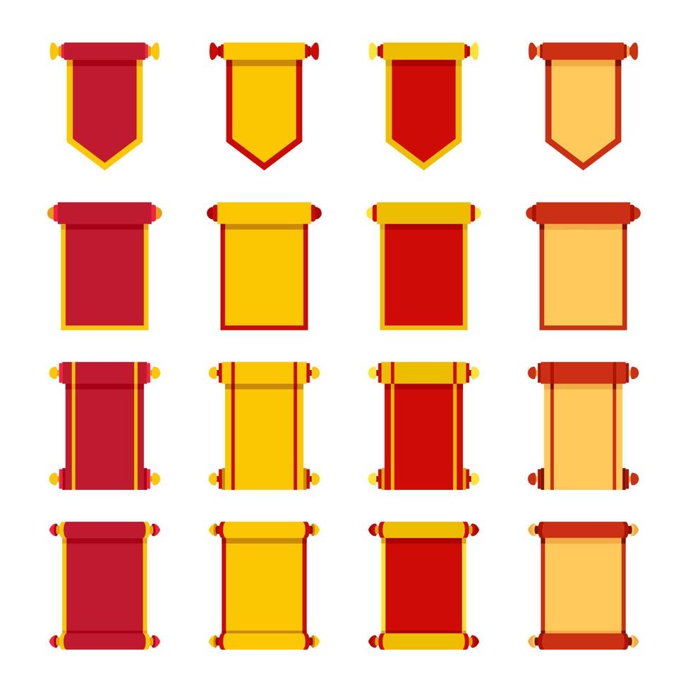 Chinese Scroll in flat style isolated vector
