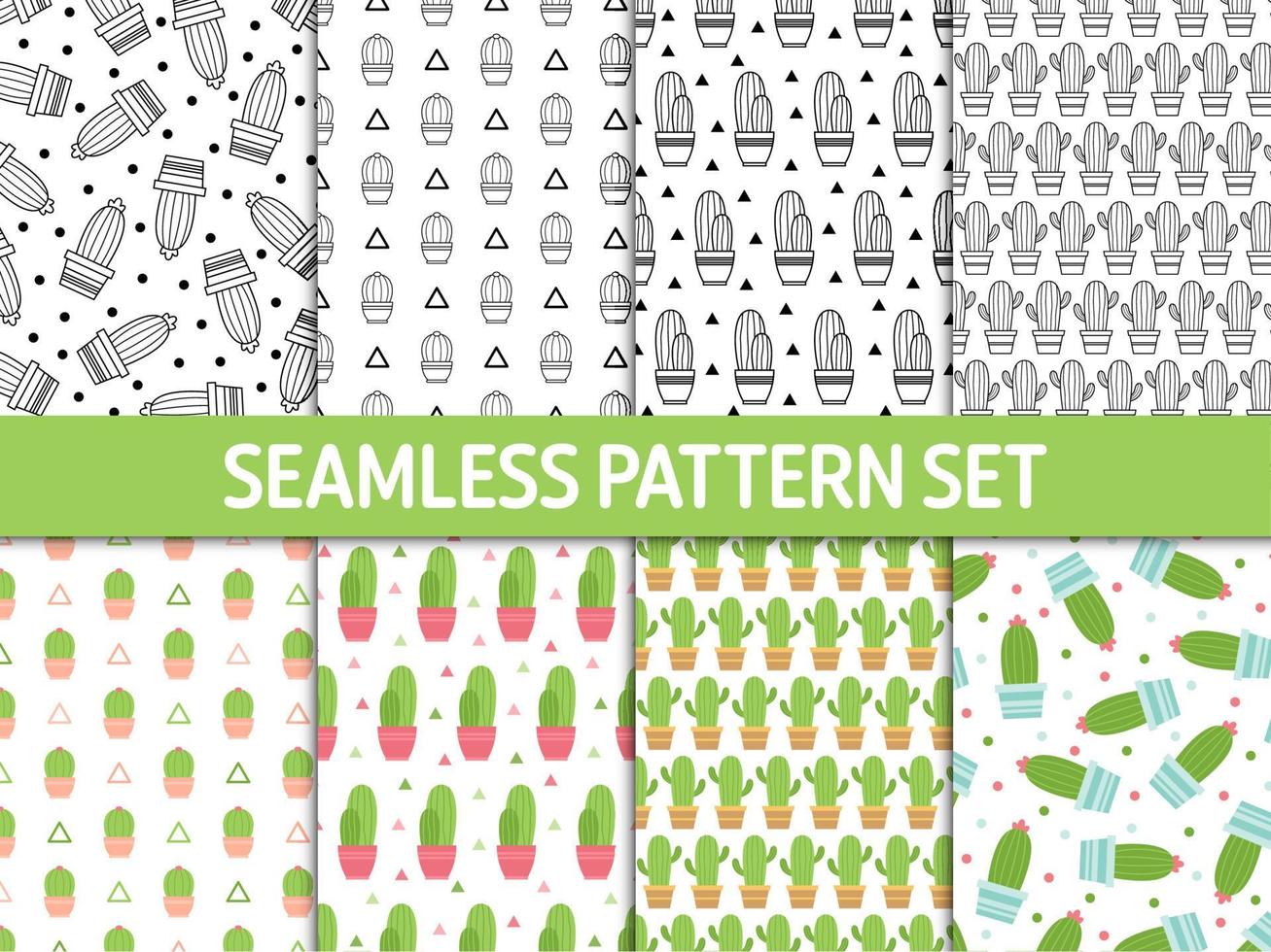 Seamless pattern with Cactus, for decoration vector