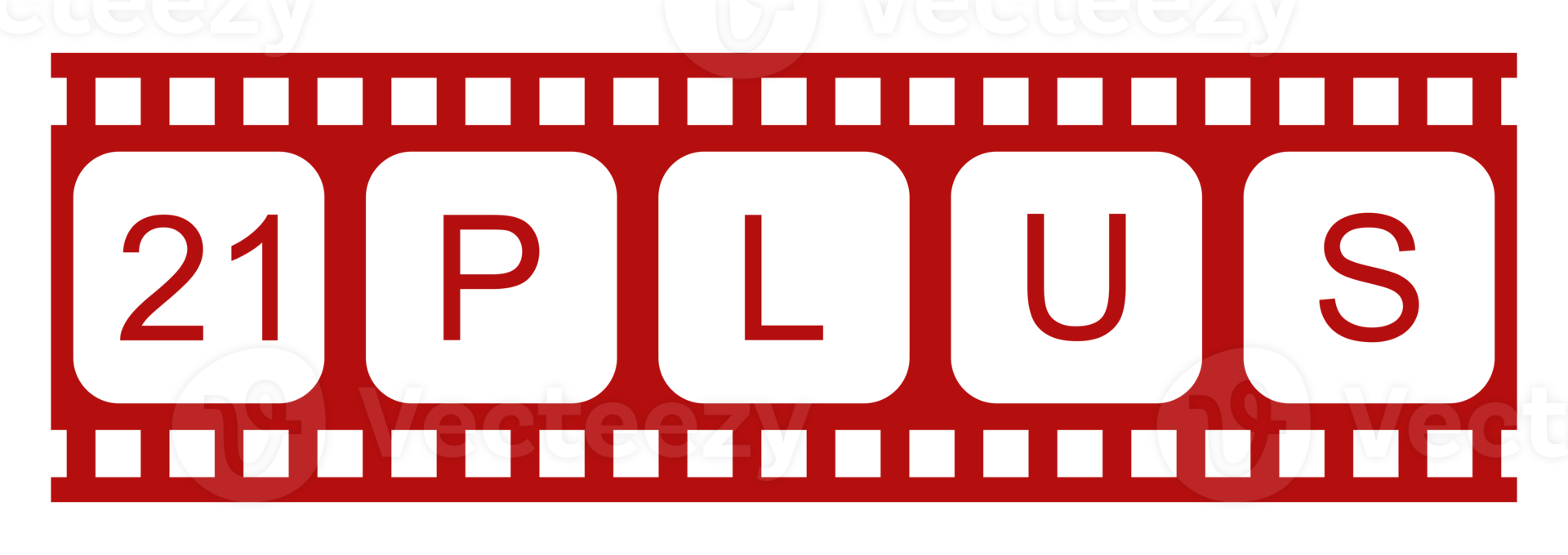 Zeichen von Erwachsene nur zum achtzehn Plus oder zwanzig einer Plus Alter im das Filmstreifen. Alter Bewertung Film Symbol Symbol zum Film Poster, Apps, Webseite oder Grafik Design Element. Format png