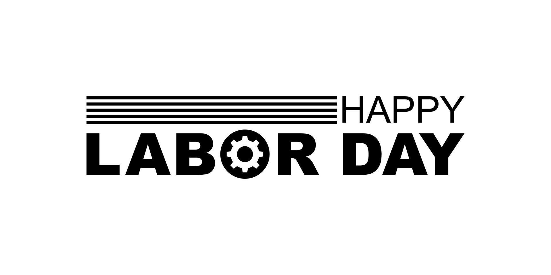 Happy Labor Day Sign for Icon Symbol, Art Illustration, Poster, Banner, Website or Graphic Design Element. Vector Illustration