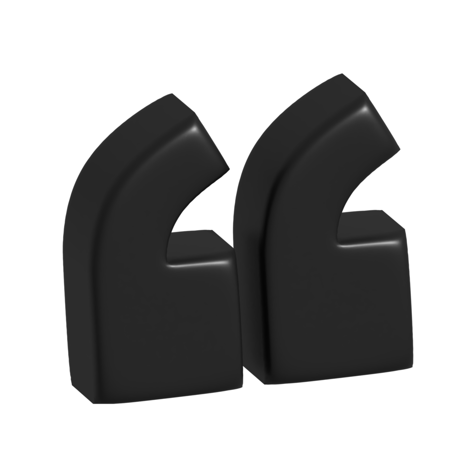 quotation mark 3d icon png