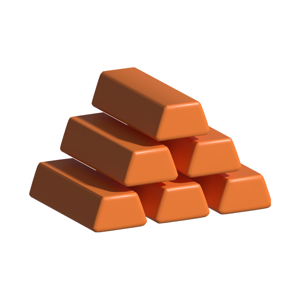 3d icon of gold bar png