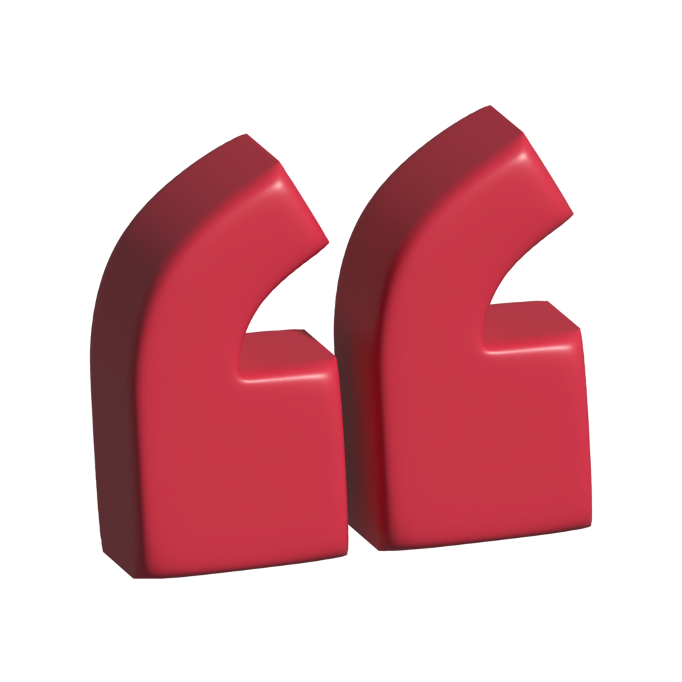 quotation mark 3d icon png