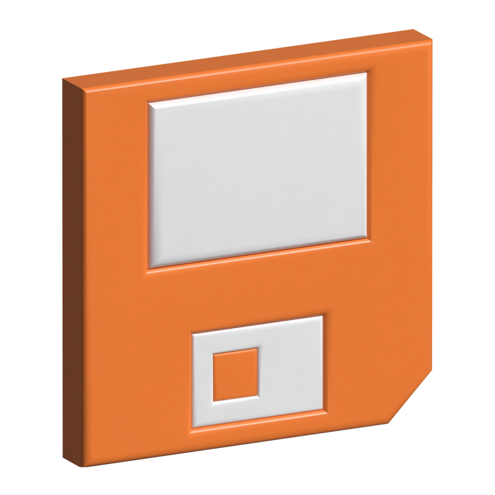 Diskette Platte Symbol 3d png