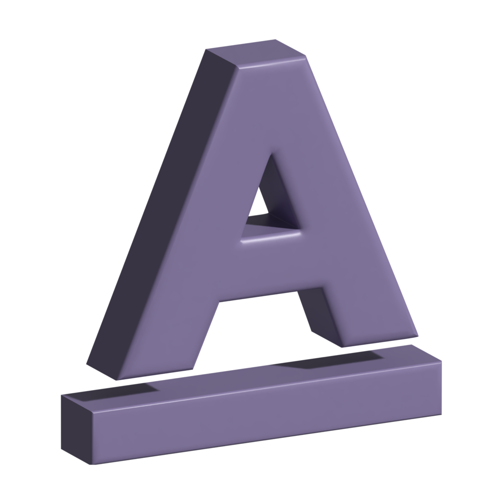 3d icoon van hoofdletters png