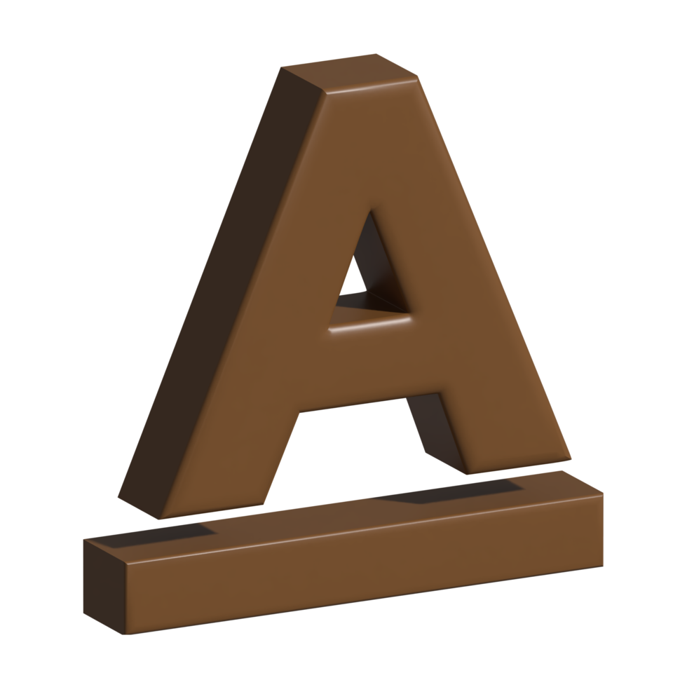 3d icon of uppercase png