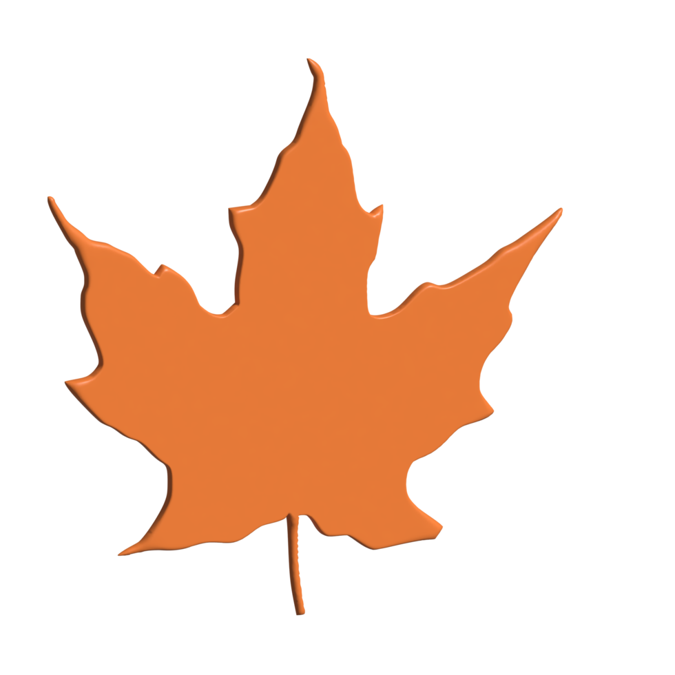 3d icon of maple leaf png