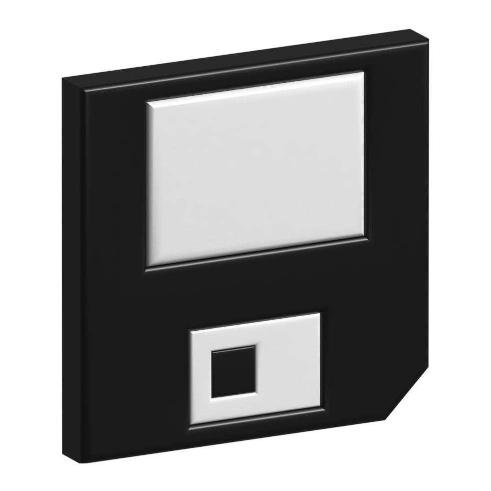 Diskette Platte Symbol 3d png