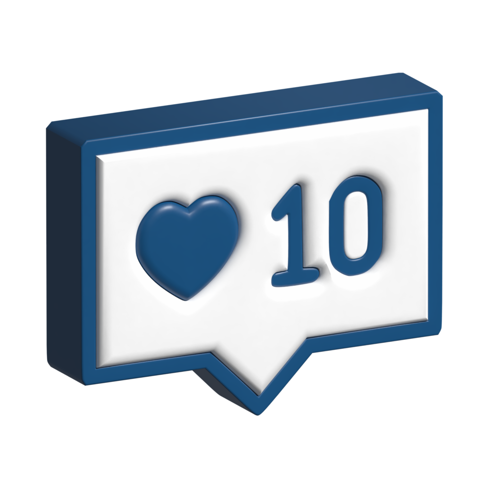 3d icon of love comment png