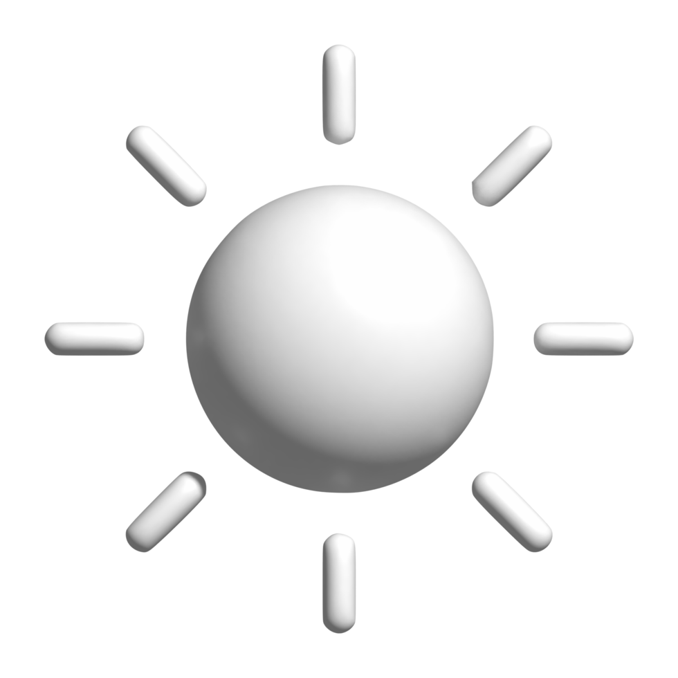 3d icon of sun png