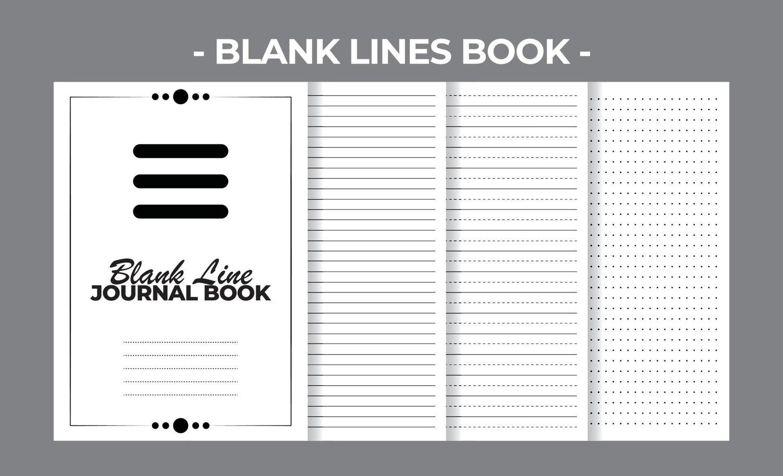 Printable KDP Dotted or Lines Book Vector Design Template