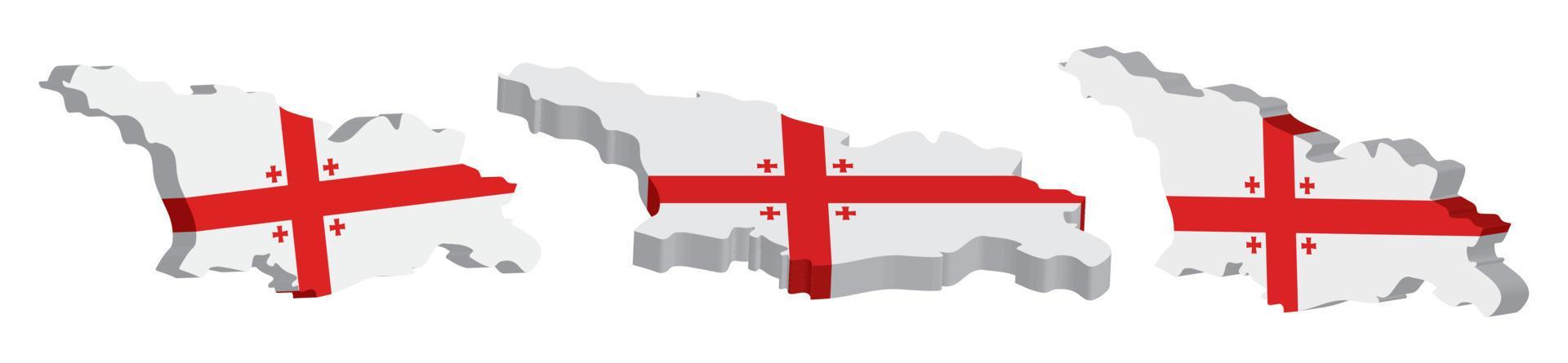 Realistic 3D Map of Georgia Vector Design Template 20481482 Vector Art