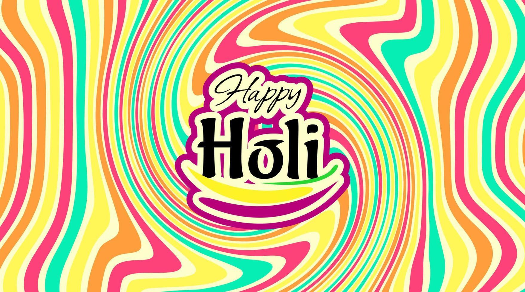 abstract colorful hindi holi festival background design vector