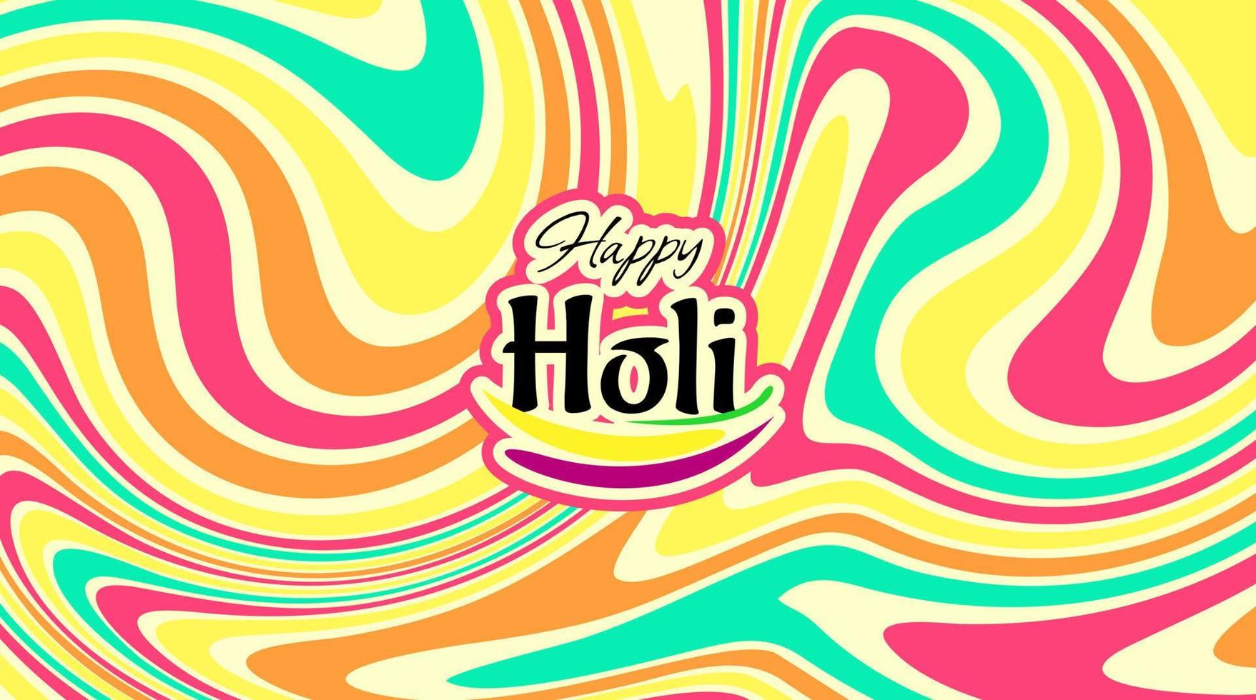 Happy holi coloful background abstract template design vector