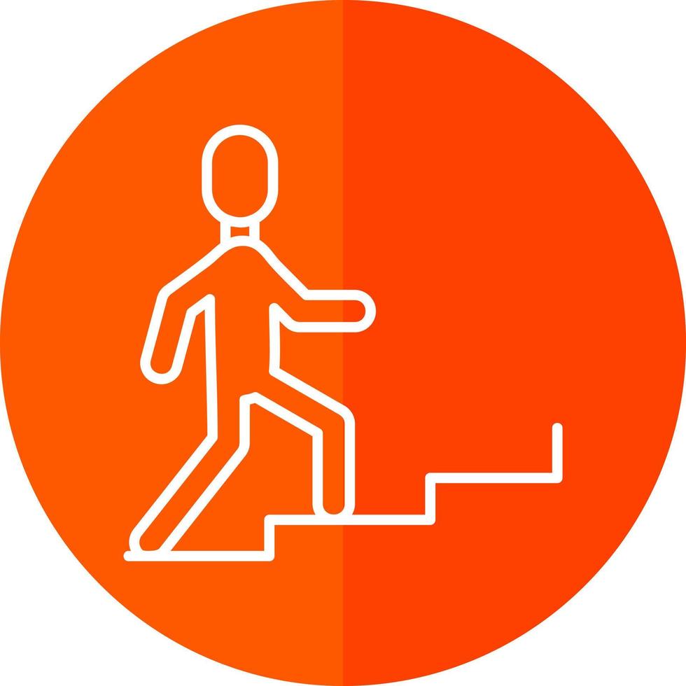 Person Climbing Stairs Vector Icon Design