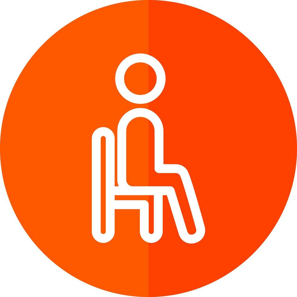 Sitting Vector Icon Design