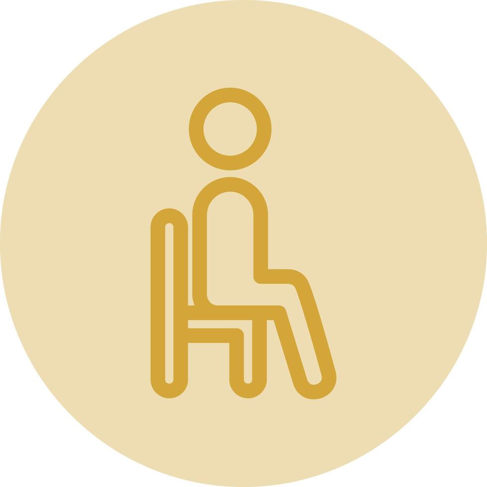 Sitting Vector Icon Design