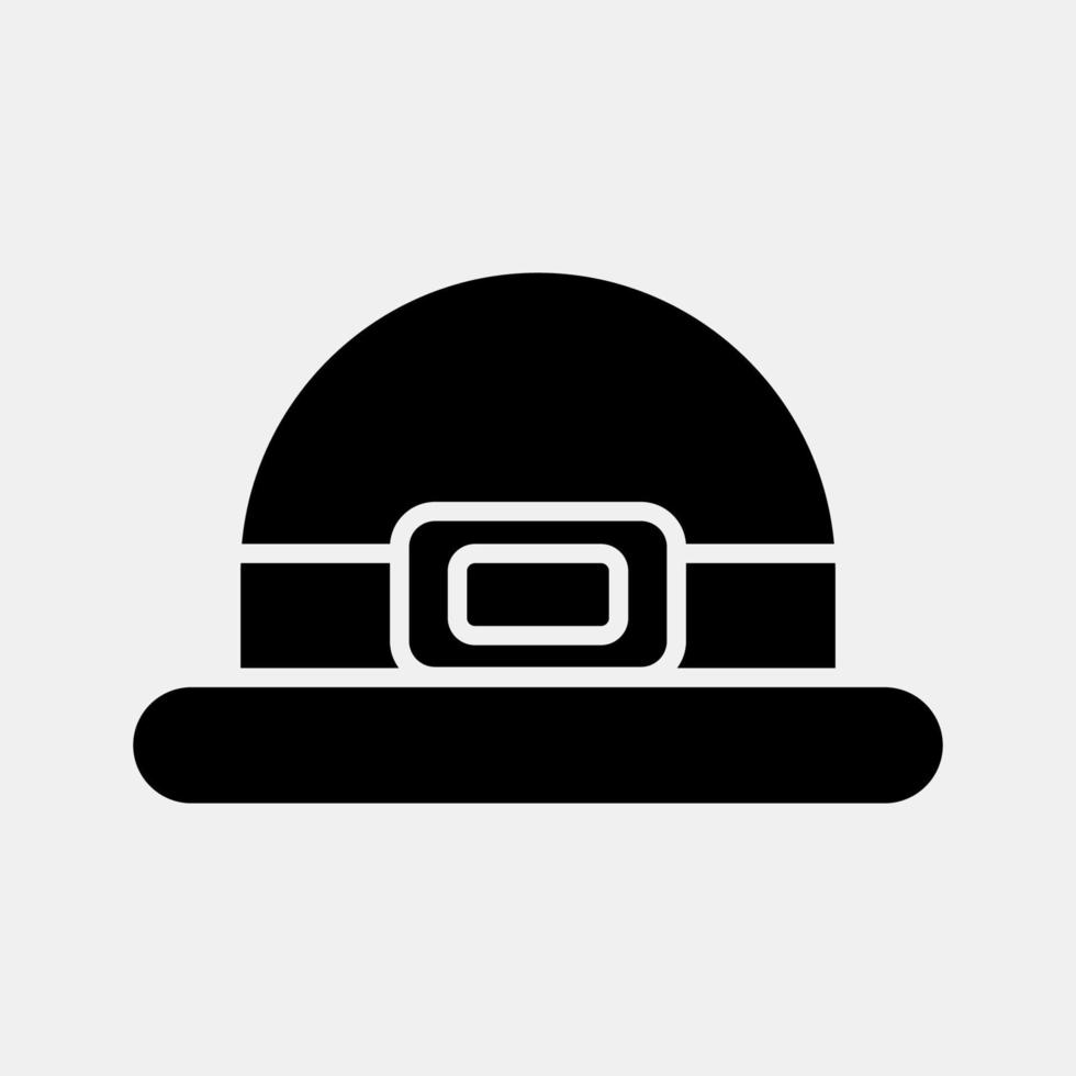 Icon leprechaun hat. St. Patrick's Day celebration elements. Icons in glyph style. Good for prints, posters, logo, party decoration, greeting card, etc. vector