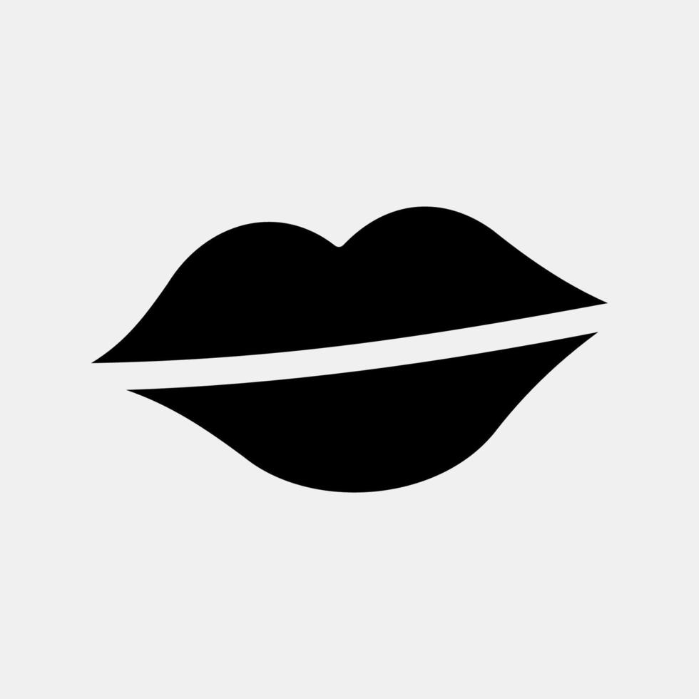 Icon lips. St. Patrick's Day celebration elements. Icons in glyph style. Good for prints, posters, logo, party decoration, greeting card, etc. vector